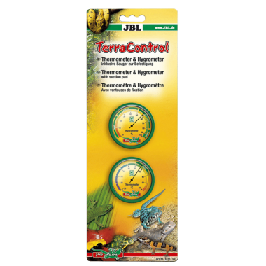 Einfache Kontrolle Je nach Herkunft und Art sind für Terrarientiere bestimmte Feuchte- und Temperaturbereiche für eine optimale Pflege erforderlich. Diese lassen sich mit Terra Control einfach kontrollieren. TerraControl Das Terra Control Thermometer und Hygrometer bietet eine Kontrolle des Temperaturbereichs von -30 bis +60 Grad. Die Luftfeuchtigkeit wird von 0 bis 100% in 10% Schritten angezeigt. Der Bereich von 20 bis 35 ist gekennzeichnet.